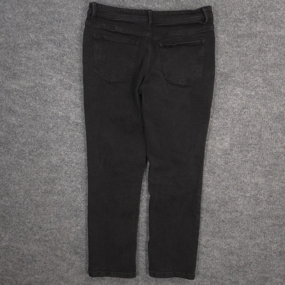 Under 5'10 Jeans‎ Mens 32X28 Black Tapered Stretch 5 Pocket Dark Wash Denim